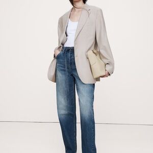 Banana Republic High-Ruse Rigid Bow Jeans